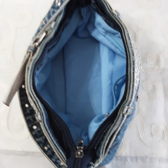 Denim jean bag with sparkly belt - Picture 3 of 3